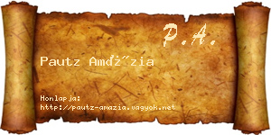 Pautz Amázia névjegykártya